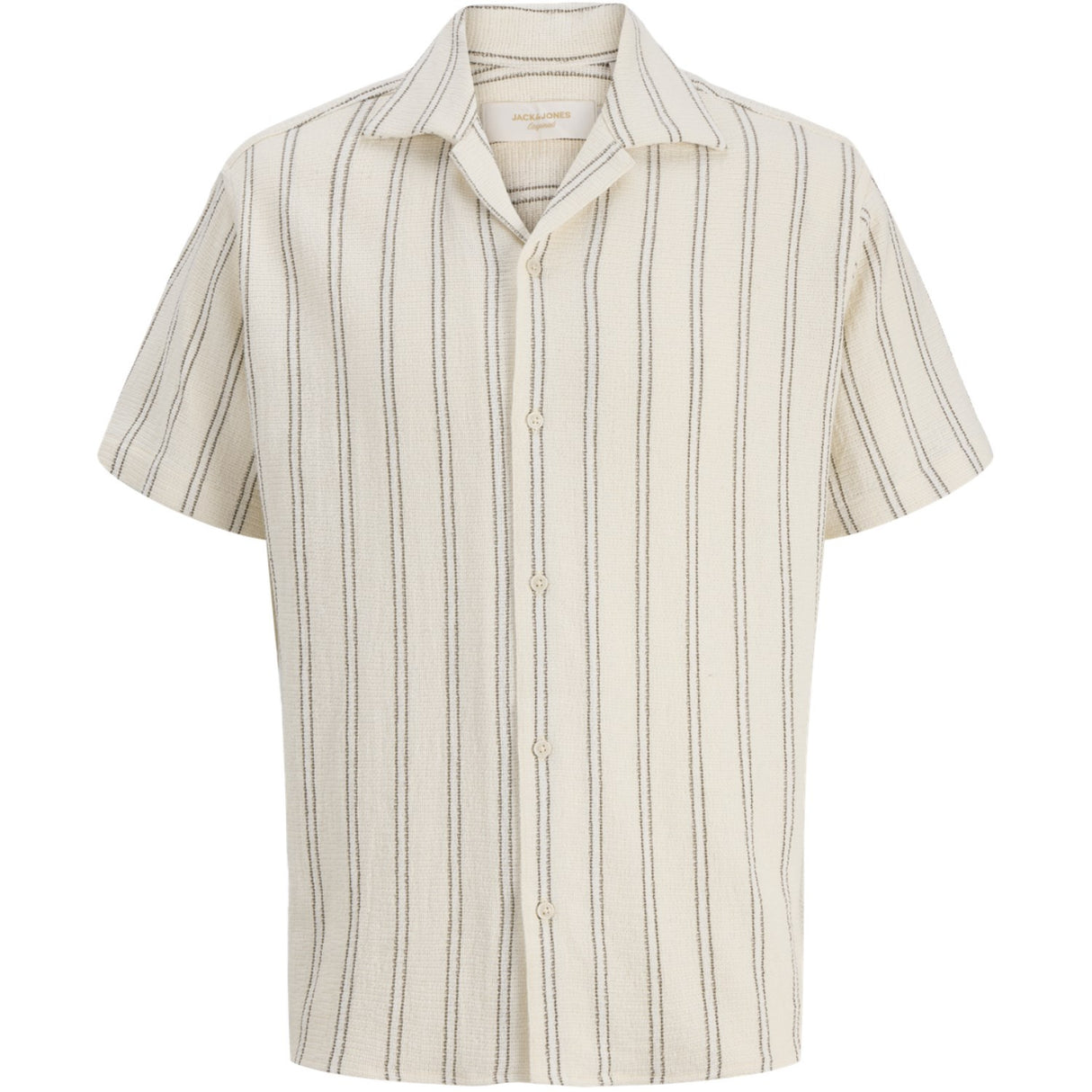Jack & Jones Junior Antique White Stripes Jorcoba Stripe Resort Skjorte Ss Sn Jnr