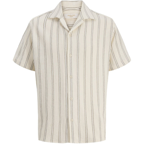 Jack & Jones Junior Antique White Stripes Jorcoba Stripe Resort Skjorte Ss Sn Jnr