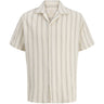 Jack & Jones Junior Antique White Stripes Jorcoba Stripe Resort Skjorte Ss Sn Jnr