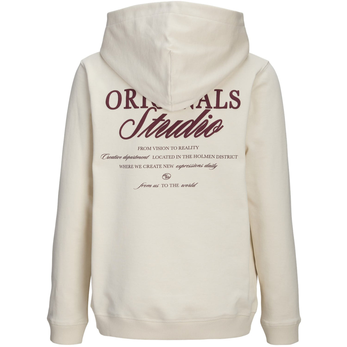 Jack & Jones Junior Antique White Jornorrebro Typo Back Sweat Hette Sn Jnr