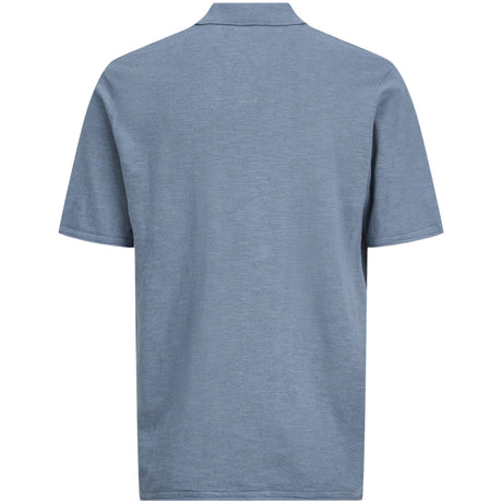 Jack & Jones Junior Blue Mirage Jjkane Strikk Split Neck Polo Jnr