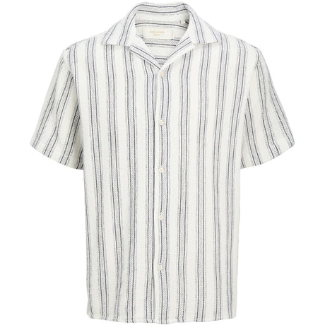 Jack & Jones Junior Cloud Dancer Stripes Jorcoba Stripe Resort Skjorte Ss Sn Jnr