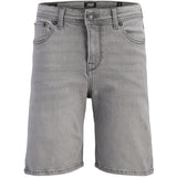 Jack & Jones Junior Grey Denim Jjirick Jjoriginal Shorts At 999 Jnr