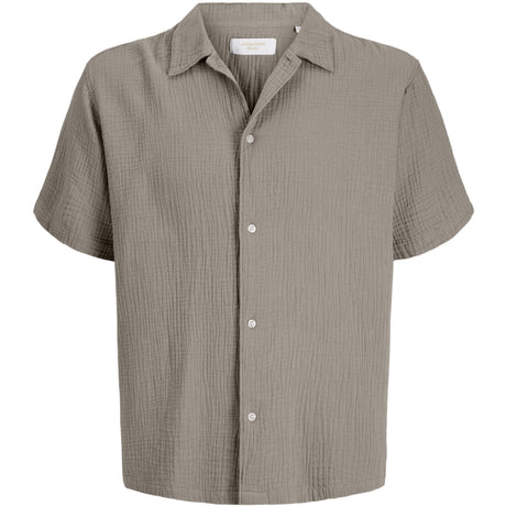 Jack & Jones Junior Vintage Khaki Jornantucket Dobbel Cloth Skjorte Ss Jnr