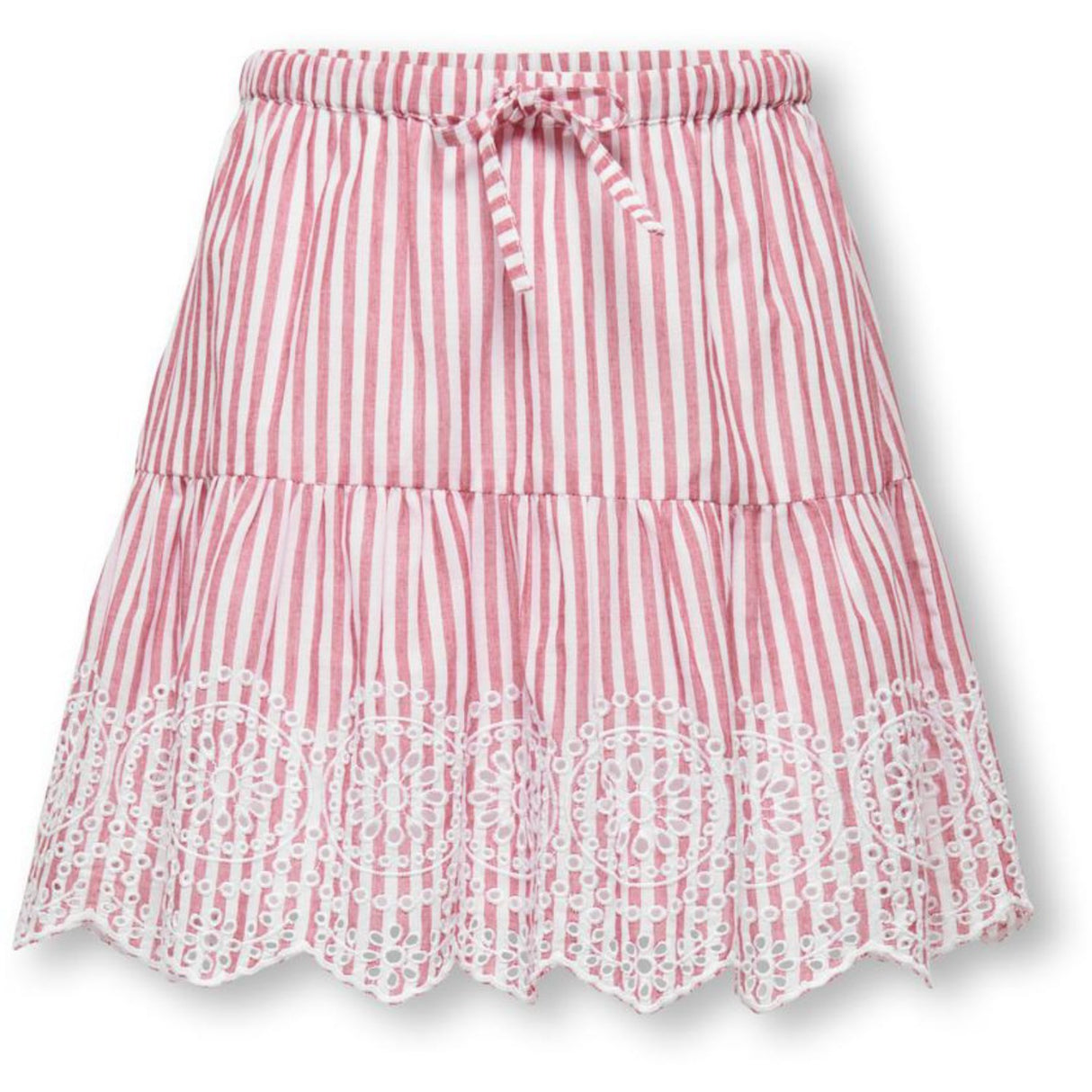 kids ONLY Barbados Cherry Cloud Dancer Kogbondi Life Emb Skjørt Wvn