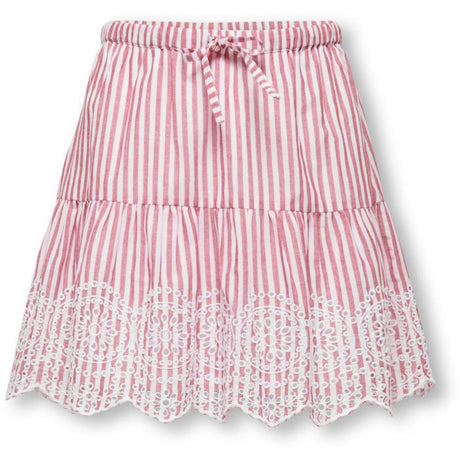 kids ONLY Barbados Cherry Cloud Dancer Kogbondi Life Emb Skjørt Wvn