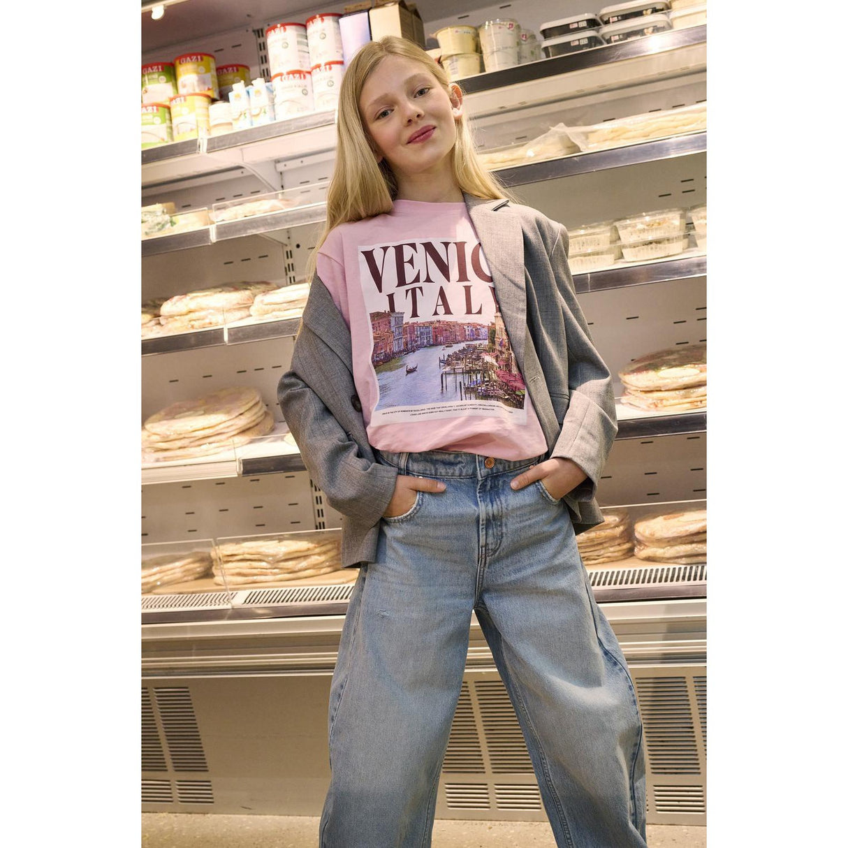 kids ONLY Romance Rose Venice Kogirina Life S/S Loose Printed Topp Jrs