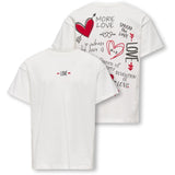 kids ONLY Cloud Dancer Love Kogeros Life S/S Loose Print Topp Jrs