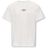 kids ONLY Cloud Dancer Love Kogeros Life S/S Loose Print Topp Jrs