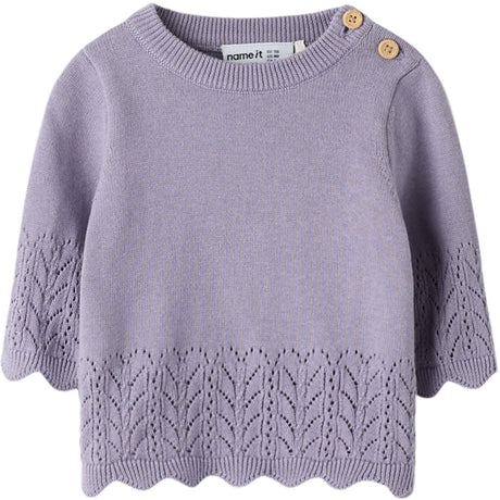 Name It Lavender Gray Nbfbrit Ls Strikk