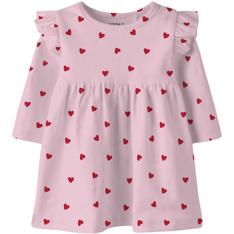 Name It Cradle Pink Nbfbheart Ls Kjole