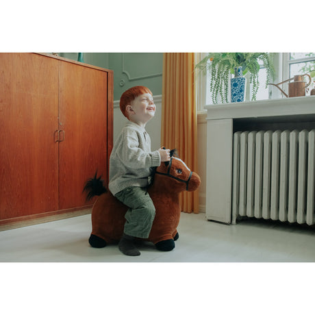 KREA® Hop & Bounce Plys Hest Brun