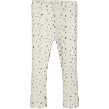 Lil'Atelier Coconut Milk Small Flower Nmfgago Slim Leggings Lil Noos