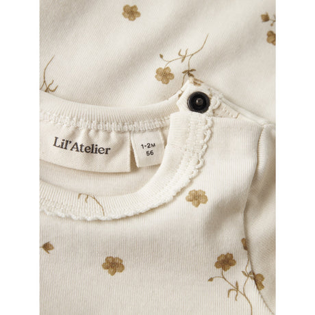 Lil'Atelier Coconut Milk Flower Yellow Nbflayo Sig Ls Slim Body Lil