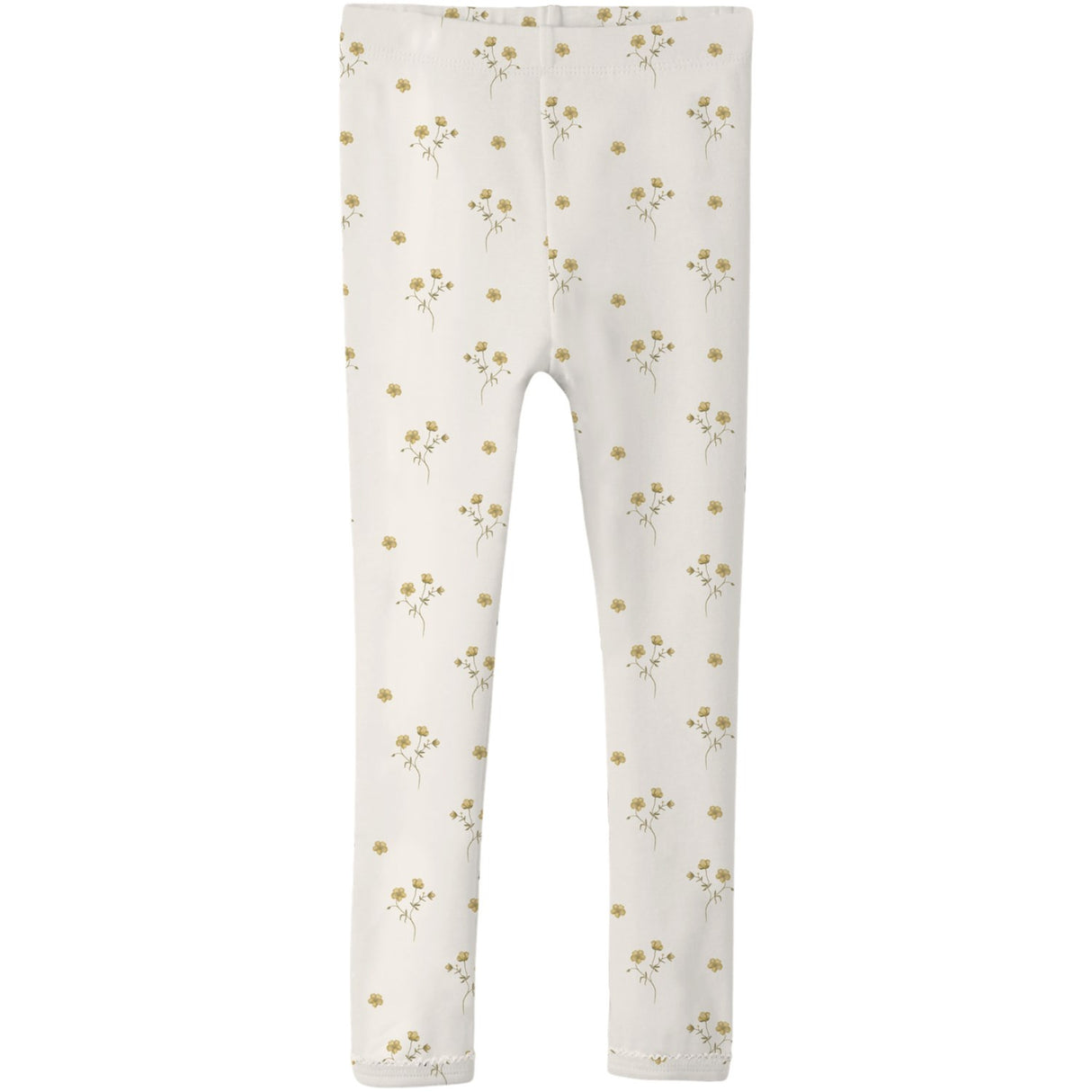Lil'Atelier Coconut Milk Flower Yellow Nmflayo Sin Slim Leggings Lil