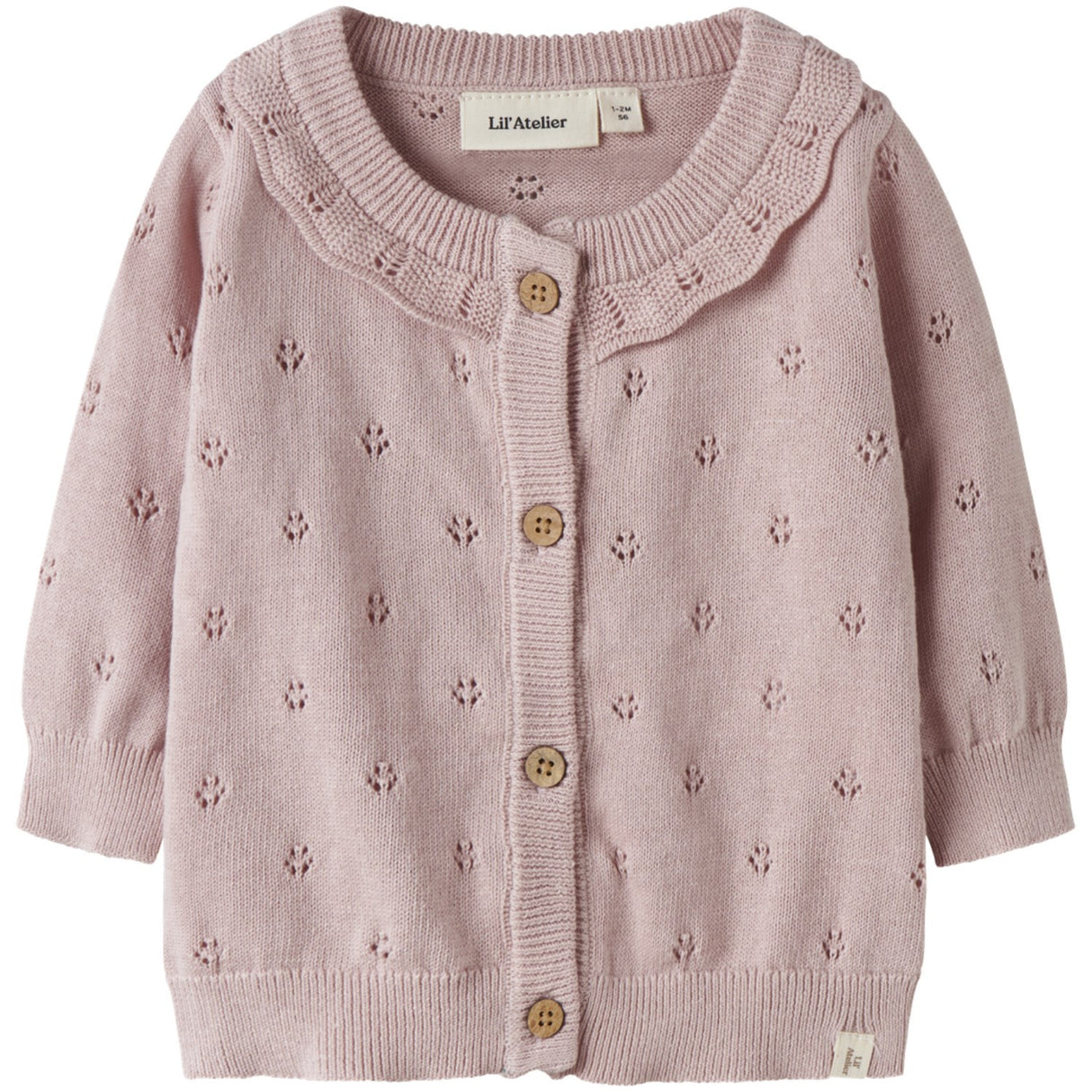 Lil'Atelier Peach Whip Melange Nbfdorina Ls Strikk Card Lil