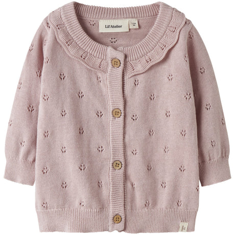Lil'Atelier Peach Whip Melange Nbfdorina Ls Strikk Card Lil