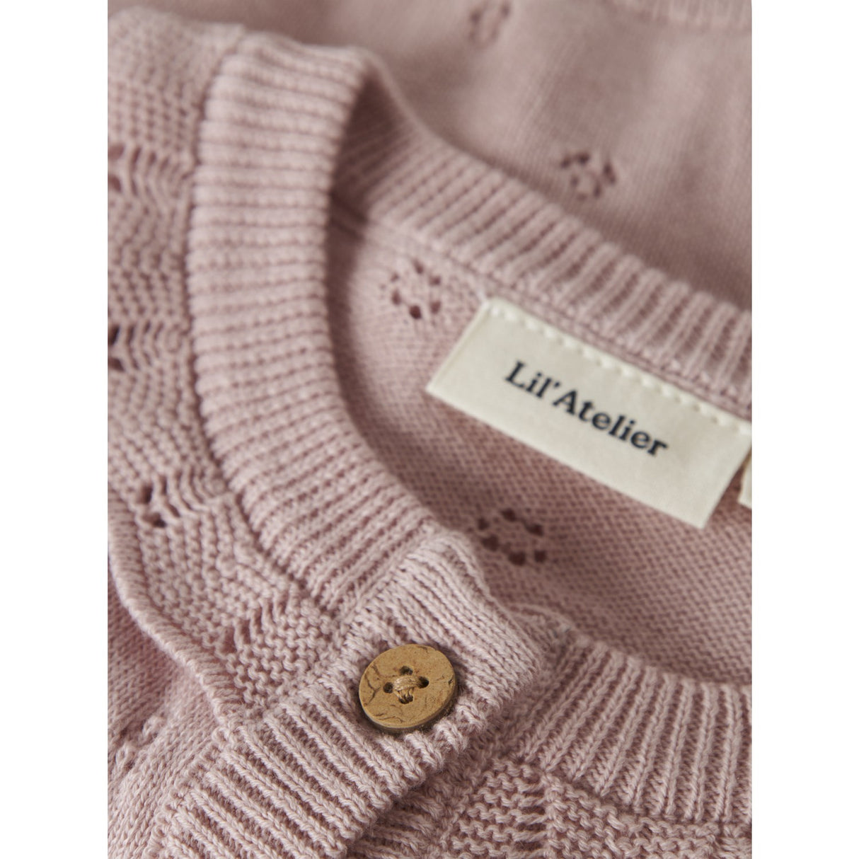 Lil'Atelier Peach Whip Melange Nbfdorina Ls Strikk Card Lil