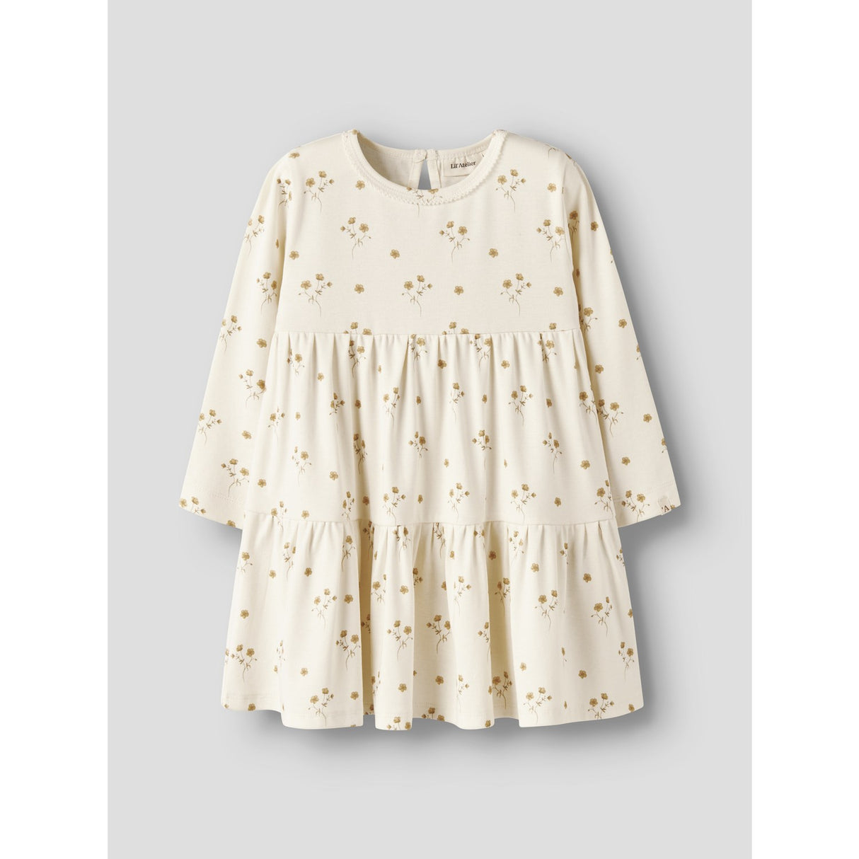 Lil'Atelier Coconut Milk Flower Yellow Nmflayo Sif Ls Kjole Lil