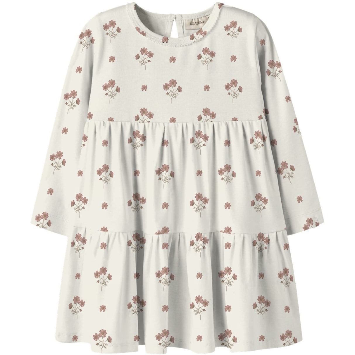 Lil'Atelier Coconut Milk Flower Pink Nmflayo Sif Ls Kjole Lil
