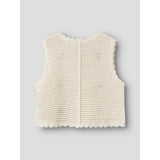 Lil'Atelier Coconut Milk Nmfflora Strikk Vest Lil