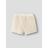Lil'Atelier Coconut Milk Nmfflora Strikk Shorts Lil