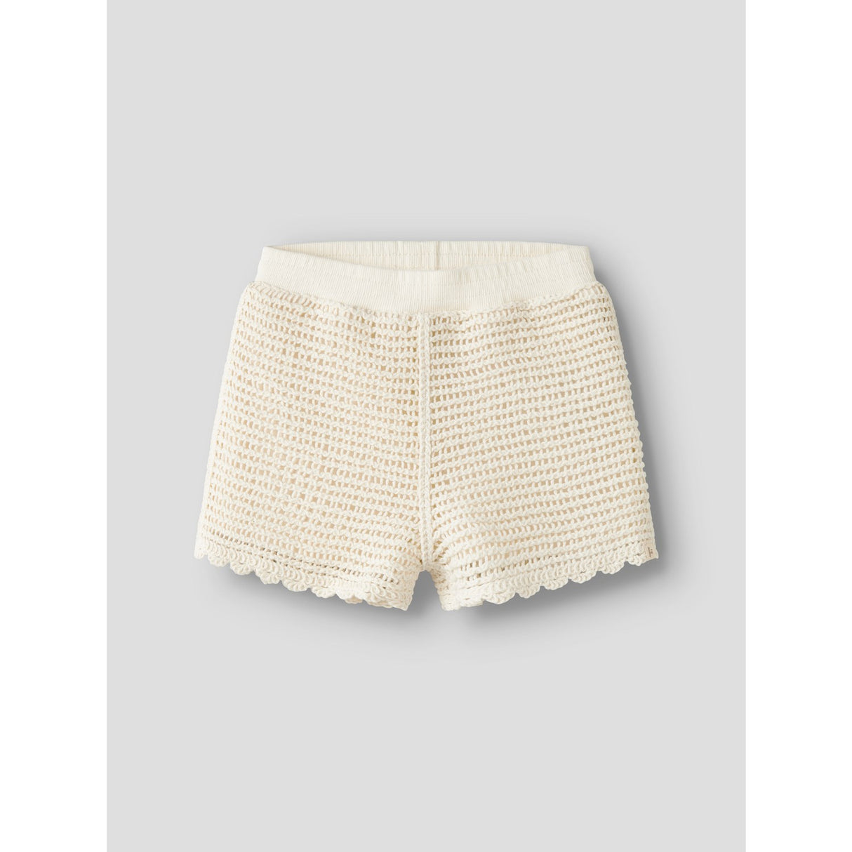 Lil'Atelier Coconut Milk Nmfflora Strikk Shorts Lil
