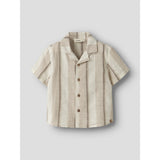 Lil'Atelier Coconut Milk Nmmfibert Ss Loose Skjorte Lil