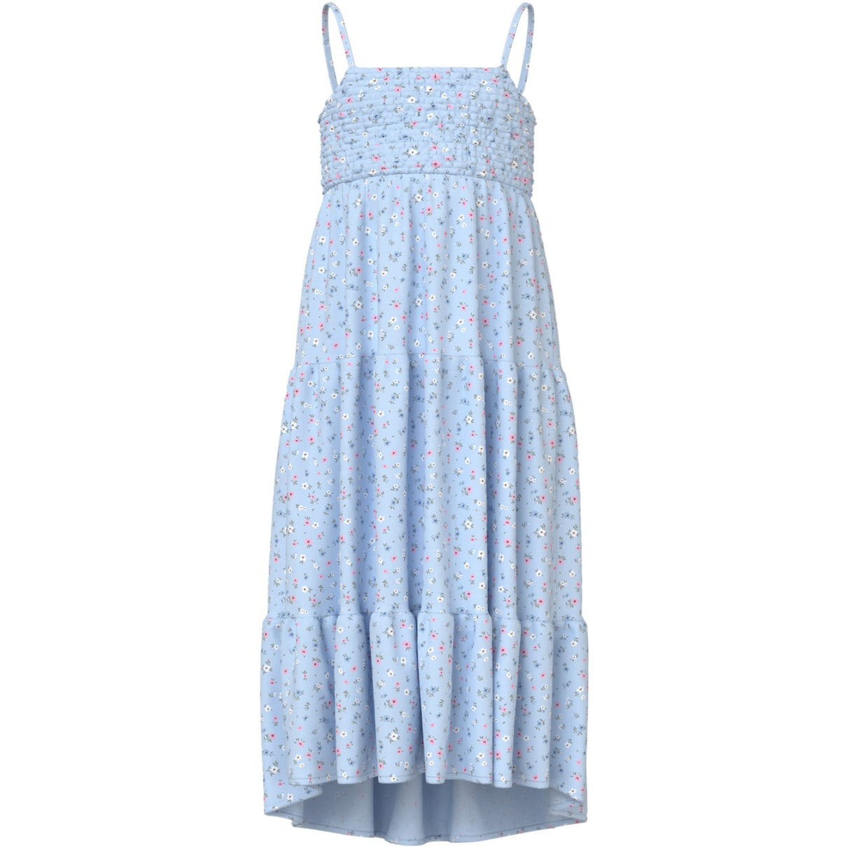 Name It Ice Water Small Floral Nkfvinaya Stropp Maxi Kjole