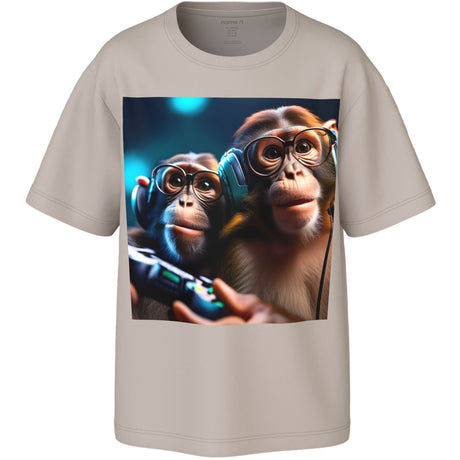 Name It Chateau Gray Gamer Monkey Nkmvoto Ss Nreg Topp