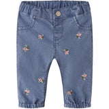 Name It Medium Blue Denim Flower Emb Nbfrose Shaped R Emb Jeans 5321-Yb H