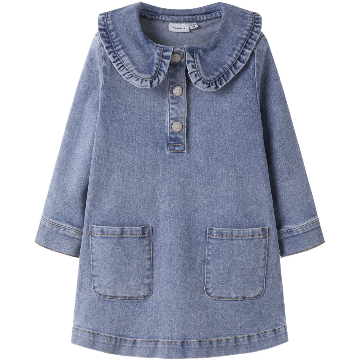 Name It Medium Blue Denim Nmfgia Dnm Ls Kjole 2221-Iz D