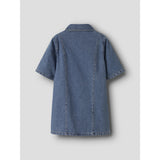 Name It Medium Blue Denim Nkfgianna 2/4 Dnm Kjole 2221-Iz D