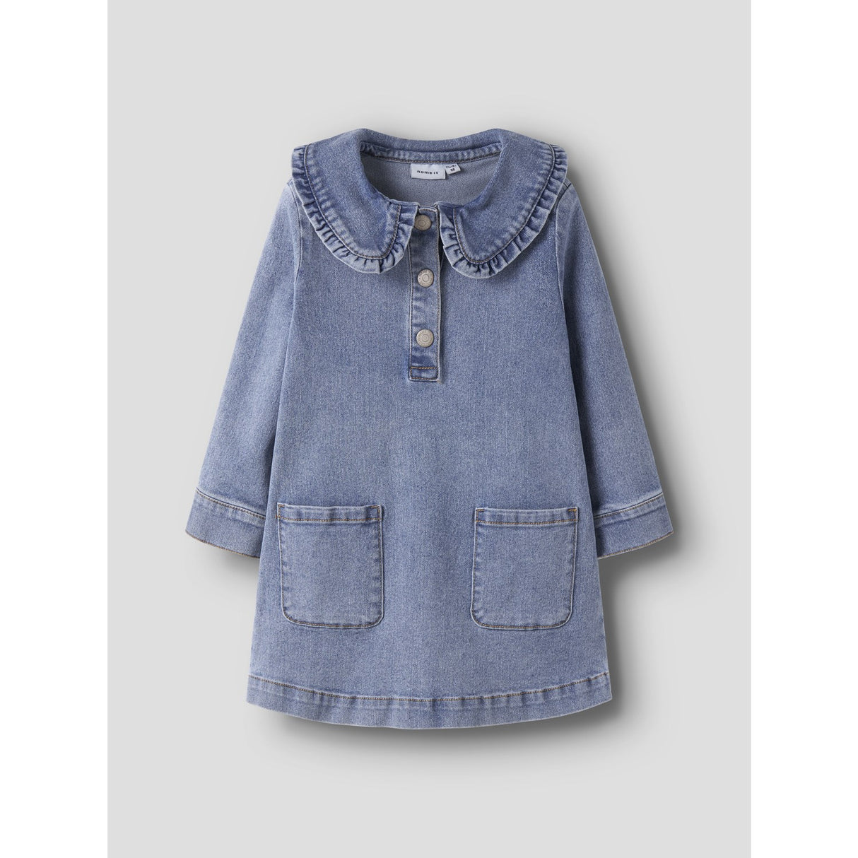Name It Medium Blue Denim Nmfgia Dnm Ls Kjole 2221-Iz D