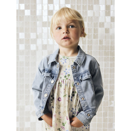 Name It Light Blue Denim Nmfjulia Dnm Frill Jakke 6006-Yb F