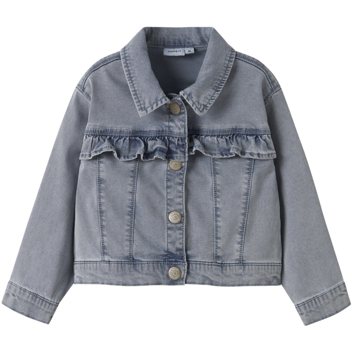 Name It Light Blue Denim Nmfjulia Dnm Frill Jakke 6006-Yb F