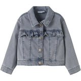 Name It Light Blue Denim Nmfjulia Dnm Frill Jakke 6006-Yb F
