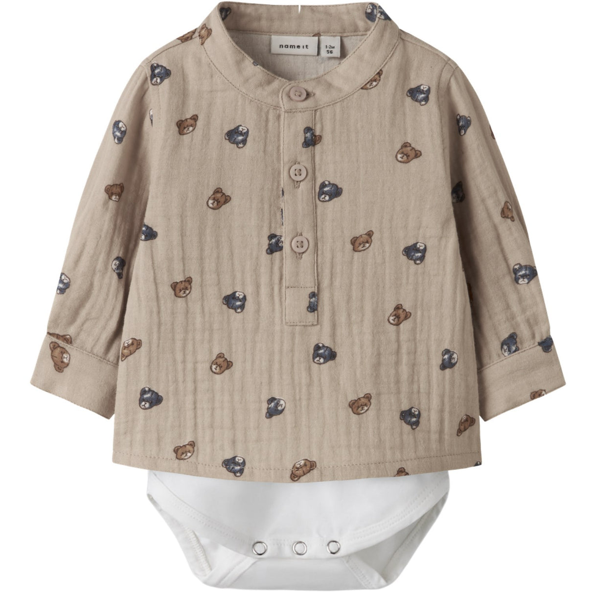 Name It Chateau Gray Nbmdutty Ls Skjorte Body