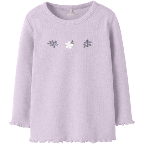 Name It Lavender Fog Nmfdari Ls Slim Topp