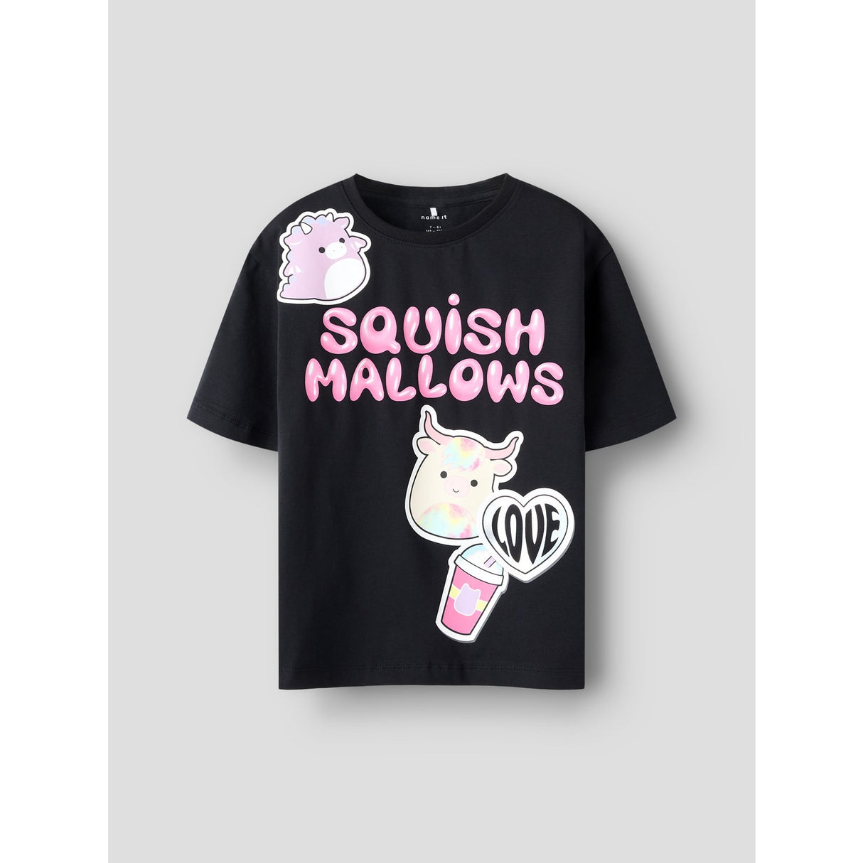 Name It Black Nkfmosa Squish Nreg Ss Topp Box Bfu