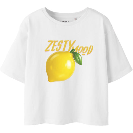 Name It Bright White Lemon Nkffarinaz Ss Nreg Kort Topp Box