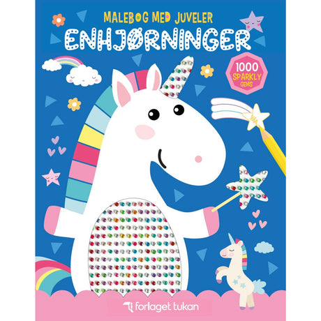 Forlaget Tukan Farge Bok Med Juveler: Enhjørninger