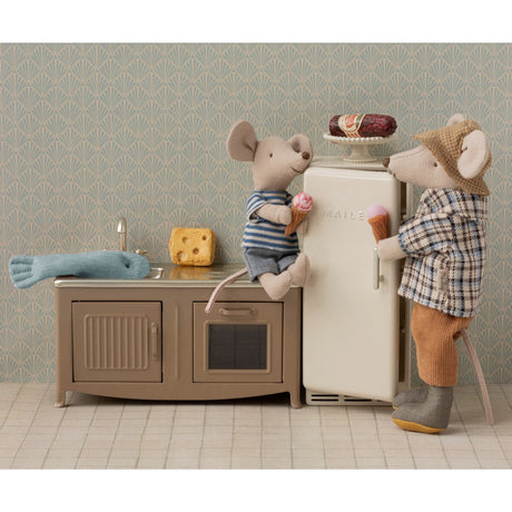 Maileg Køleskab, Mus - Råhvid