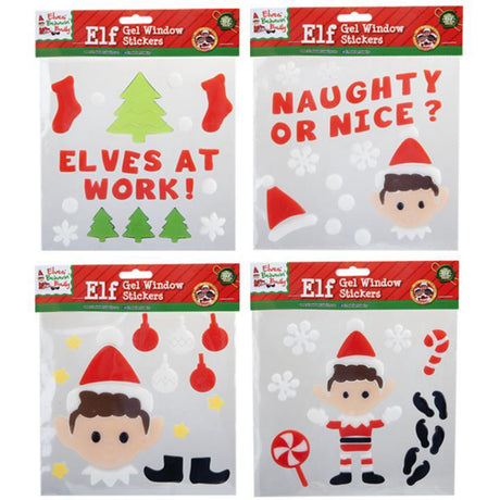 Elves Behavin' Badley Elf Gel Klistremerke Sett 4 Asst.