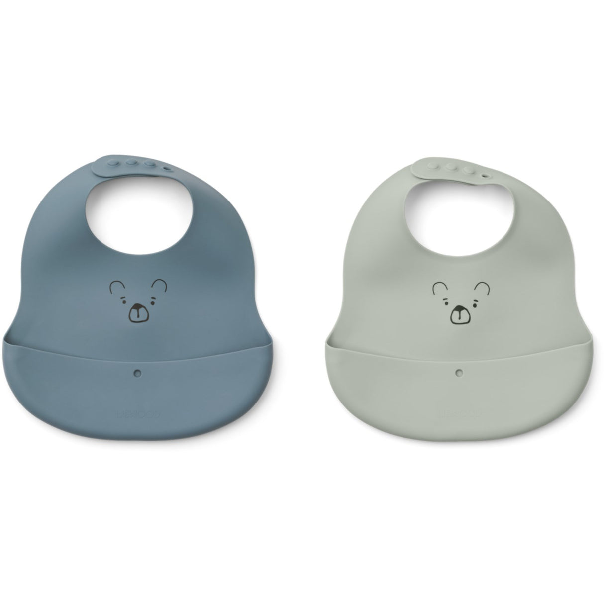 LIEWOOD Mr Bear Dove Blue / Whale Blue Ember Printed Smekke 2-pack