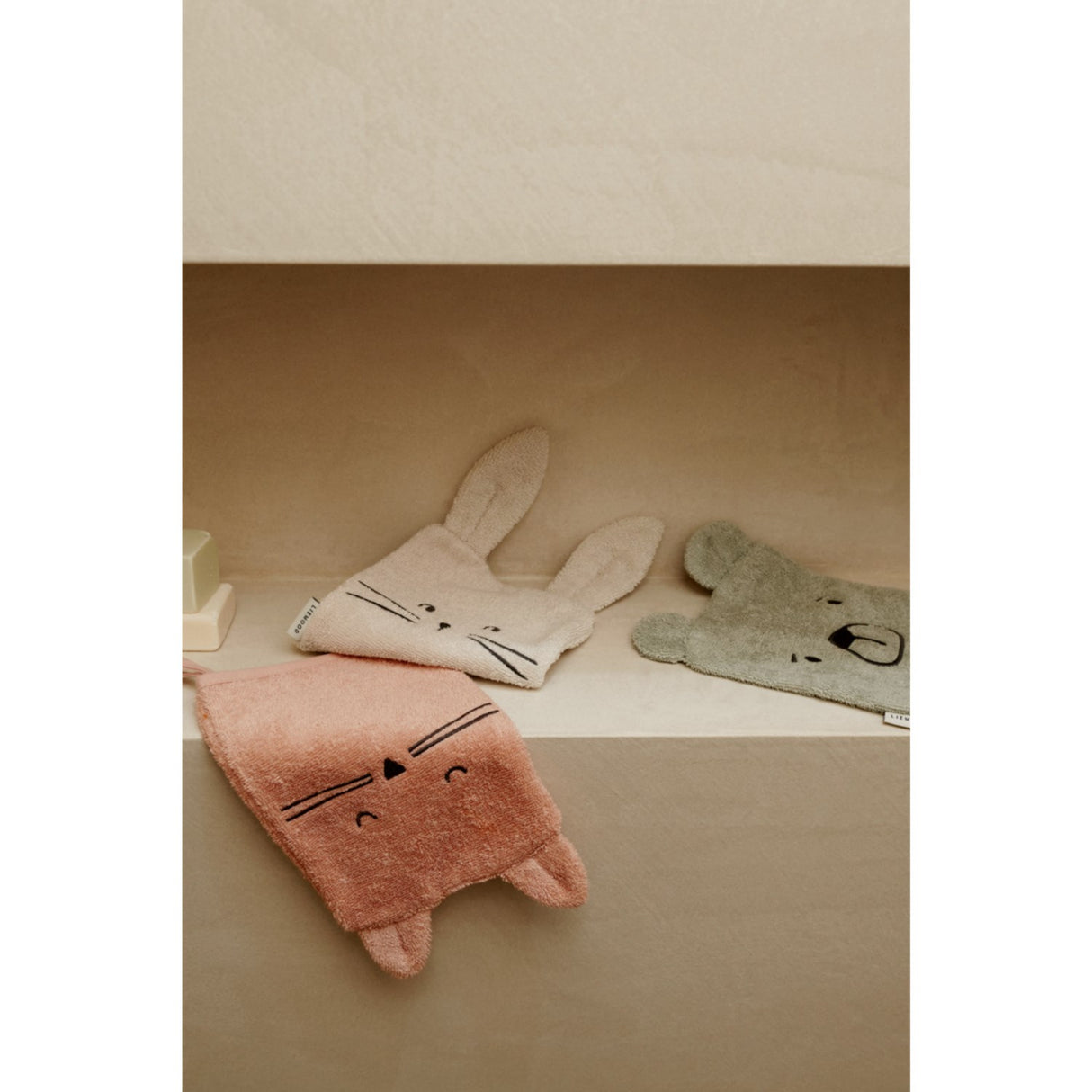 LIEWOOD Dove Blue Mix Sylvester Classic Washcloth 3-Pakning