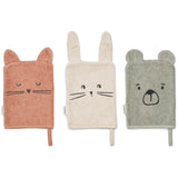 LIEWOOD Dove Blue Mix Sylvester Classic Washcloth 3-Pakning