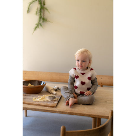 Wheat Offwhite Melange Jacquard Vest Gaby