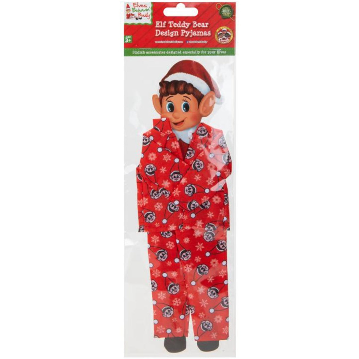 Elves Behavin' Badley Red Elf Design Pyjamas 2 Asst.