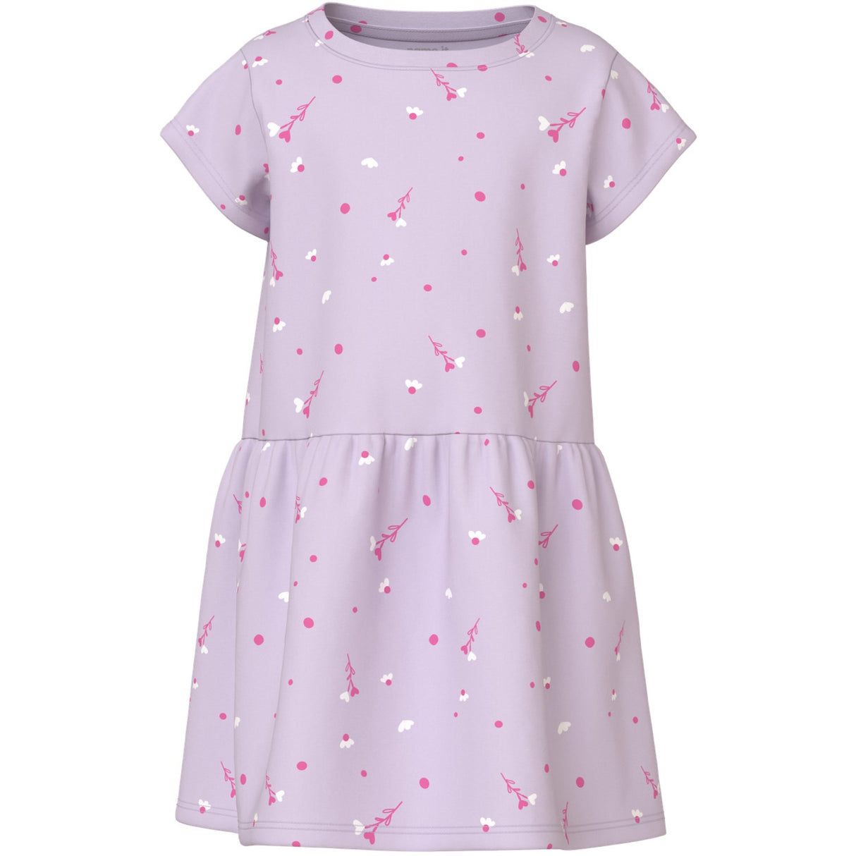 Name It Lavender Fog White Florals Nmfvilinse Capsl Kjole